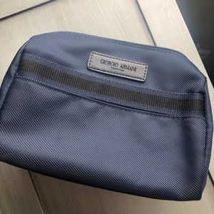 NWOT Giorgio Armani Navy Blue Toiletry/Travel Kit Bag Unisex